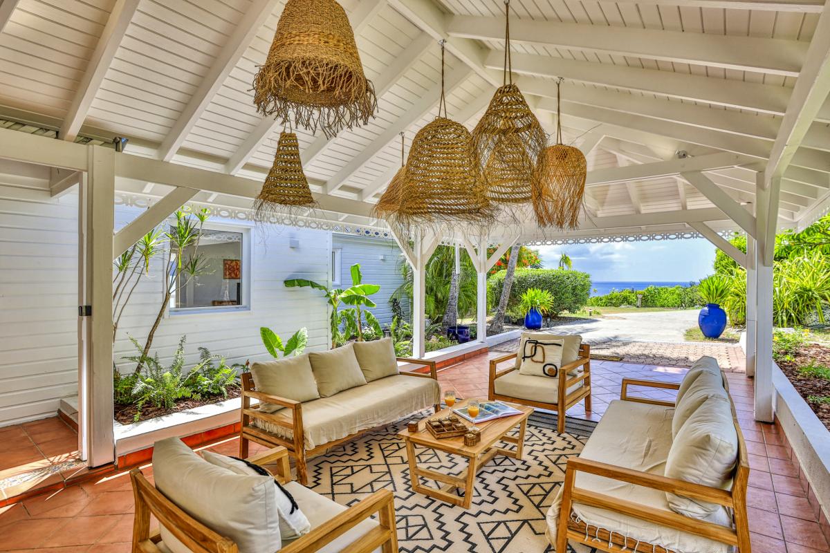 A louer villa 4 chambre Terres Basses Saint Martin_ Salon de jardin - 9